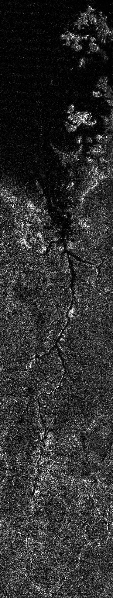 泰坦上的尼罗河。（来源 NASA/JPL/Space Science Institute）