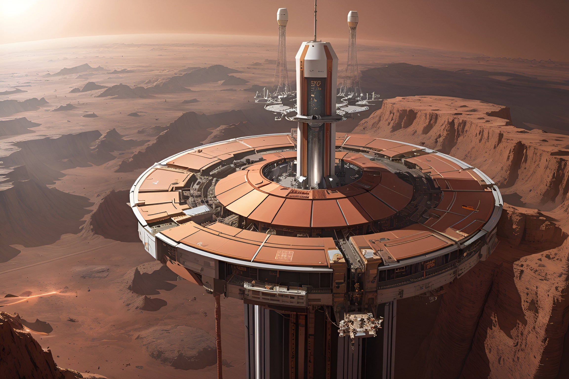 火星太空电梯的地面站。