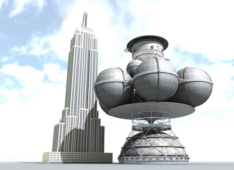 Project Daedalus 与帝国大厦的比较。来自 http://www.bisbos.com .